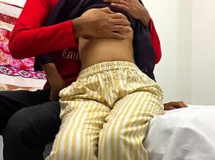 Hey, friend's widow with big ass and tight pussy gets rough anal in homemade HD action