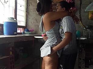 While preparing dinner, Sandra hints at her desires for intimate moments