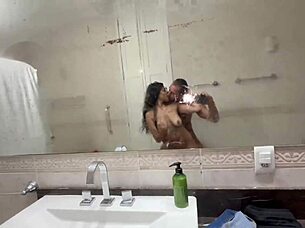 Oh God, I Caught My Young Latina Nerd Naked in Bathroom and She Offered Her Tight Pussy Bareback Until I Came Inside!