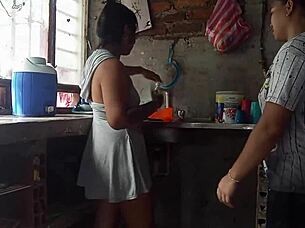 While preparing dinner, Sandra hints at her desires for intimate moments