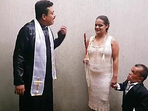 Paty Bumbum Weds Famous Brazilian Dwarf Zezinho Teves for Intense Anal Honeymoon with Delicious Orgasms