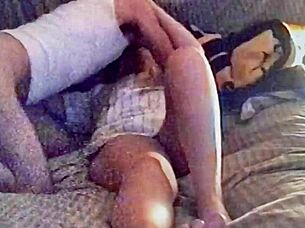 Blonde amateur contrasts blowjob delight with tight anal pounding intrigue