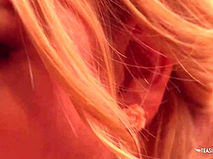 Alexis flashes her big tits to get her shaved pussy showered with warm cum from husband.