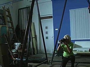 Detective Sandy Gets Caught Spying And Pays With Humiliating Bondage Submission To Big Black Cock