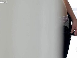 Eager tight pussy on Russian teen in jeans gets wild 😈🔥🍑