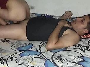 Colombian cock thrusts into Venezuelan woman's pussy in raw homemade bareback action. The slutty couple enjoys intense amateur fucking.