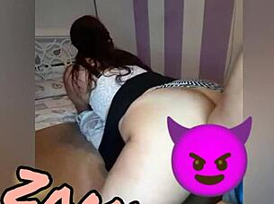 insatiable married latina gets anal fucked hard by neighbor in amateur session