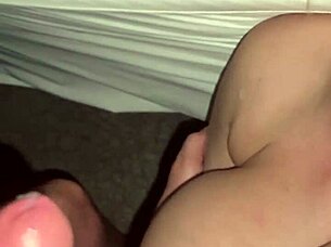 Flashing those big tits in the toilet before getting fucked hard outdoors – what a rush!