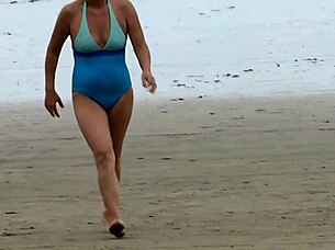 Oh man, my hot Latin wife is banging hard on the beach with her best friend's huge cock