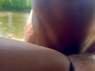 a quick creampie vibe in nature with my wife