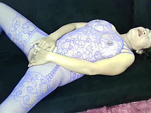 Why Is Thaiger Rubbing One Out with Huge Natural Tits and Curvy Body in Lingerie for Solo Orgasm?