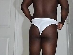 my first time masturbating since august 24th this year in white underwear 2