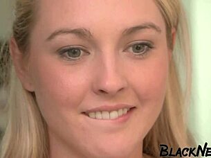 BLONDE AMATEUR TAKES MONSTER BBC IN ROUGH INTERRACIAL FUCK!