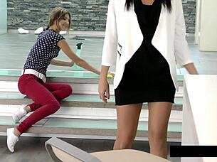 Whoa, Megan Rain and Gina Gerson get super wet in this lesbian toy play with pussy licking and dripping action 😍💦