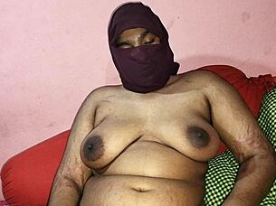 Big ass Indian wife experiences an unexpected intense fuck leading to cum filling her pussy deeply