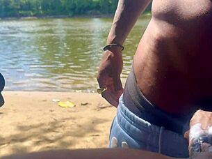 a quick creampie vibe in nature with my wife