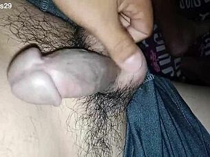 My Hairy Natural Cock Hard Now Wanna Fuck Handjob Action