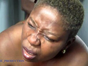 bbw housewife queen vusi spreads her huge wet ass for ebony amateur fucking until quick cum inside her chubby pussy