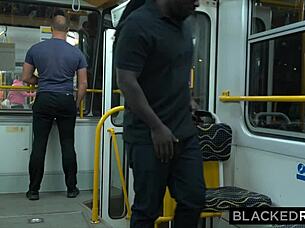 I couldn't resist flirting with that hot brunette without my boyfriend knowing about the big black cock action.