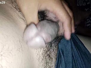 My Hairy Natural Cock Hard Now Wanna Fuck Handjob Action