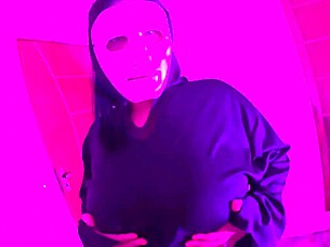 halloween quickie turns wild as ebony slut with huge natural tits gets bent over for anal creampie. she takes fingering, masturbation, blowjob, pov fucking, and hairy pussy pounding in doggystyle.