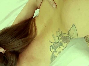 Hey, check out these two hunks pounding that skinny hot wife in a wild mmf threesome bedroom quickie!