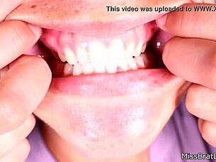 In this intense session, a mature woman explores MOUTH FETISH with GAGGING and CLOSEUP details in BDSM style.