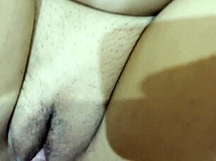 Milf cums hard on big tits after wet pussy creampie in homemade doggystyle pounding!