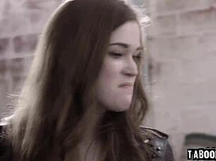 Intense Taboo Lesbian Action as Evelyn Claire Tribs and Licks Gia Derza's Pussy with Natural Tits Fingering