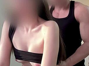 Petite Oriental Hottie Rides And Fucks Until Getting Big Load Of Cum On Her Small Titties