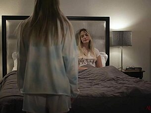 i uh i feel so drawn to this romantic tribbing and scissoring with petite blondes in close up uh yeah