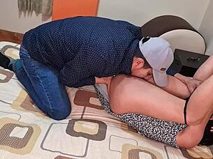 Argentinian student couple rides passionately after class with perfect latina body and sensual moves