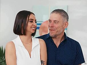 Couples' Happy Ending Massage Turns Into Cum-Swapping Threesome