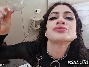 Piss goth sub slut Lydia Black gets pissed in mouth and ass roughly fucked after street stalking - 1 hour of pure filthy fun! 😈💦