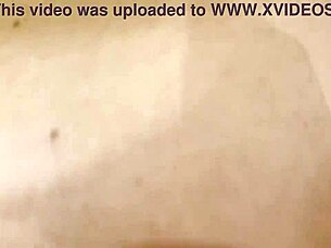 Milf cums hard on big tits after wet pussy creampie in homemade doggystyle pounding!