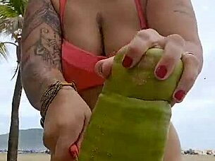 Why Is She Making Excuses Just To Flash Her Pussy At The Beach?