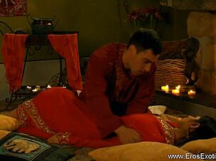 erotic indian couple shares passionate anal and oral love in relaxing interracial session