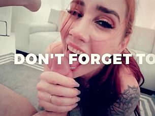 I drop my game for a deepthroat blowjob and handjob from this tattooed brunette babe.