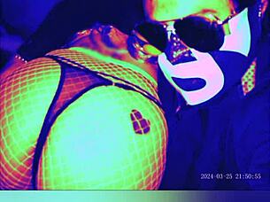 Mexican mature milf in leather lingerie gets her tight asshole licked and gaped in group blowbang.