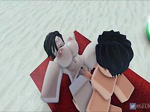 Hey, check out this Roblox animation of a beach championship event 🏖️