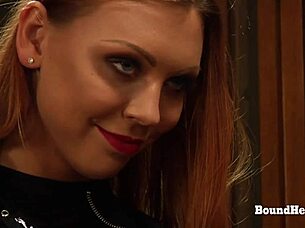 Lesbian Slaves ON THEIR KNEES Taking Strapon FROM MISTRESS In Wild Domination!