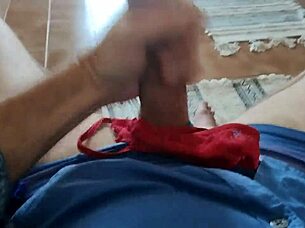 i feel so excited watching him play with my panties and jerk off as i head out to meet a follower for some flashing fun