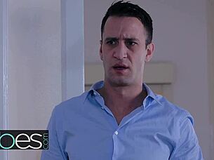 Oh man I caught this blonde burglar Stacy Snake in the office and now I'm fuckin her doggystyle hard with my monster cock like Kai Taylor would