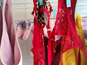 i feel so excited watching him play with my panties and jerk off as i head out to meet a follower for some flashing fun