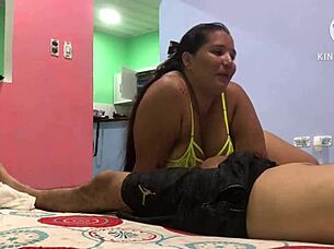 Hot latina with big tits and wet pussy gets fucked hard in homemade video