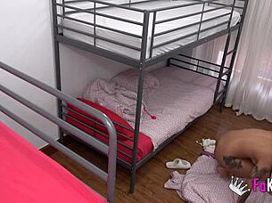 Horny landlady Valeria Del Rio hints at testing her new bed with a steamy quickie ride