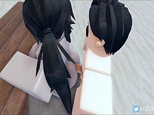 Hey, check out this Roblox animation of a beach championship event 🏖️