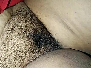 Desi bhabi cleaning her hairy pussy in cute housewife moment