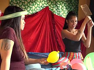 Chop suey balloons hint at pregnant chinese lesbian fetish fun