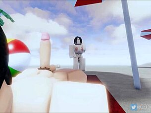 Hey, check out this Roblox animation of a beach championship event 🏖️